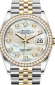 Rolex Datejust 126283rbr-0009 36mm Steel and Yellow Gold